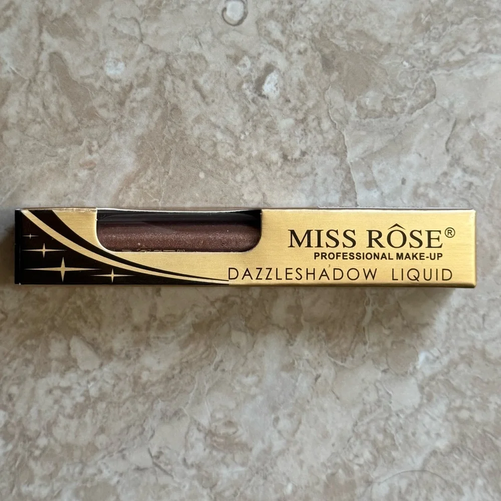 Miss Rose Dazzleshadow Liquid Eyeshadow 06 Babysbreath Metallic Bronze Pink NEW